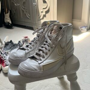 White Nike blazers mid infinite summit